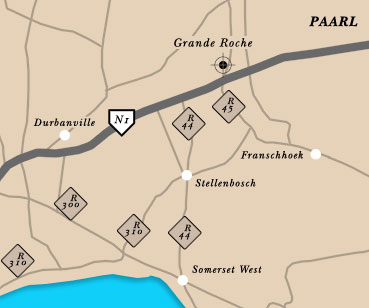Map & Directions to the Grande Roche Hotel